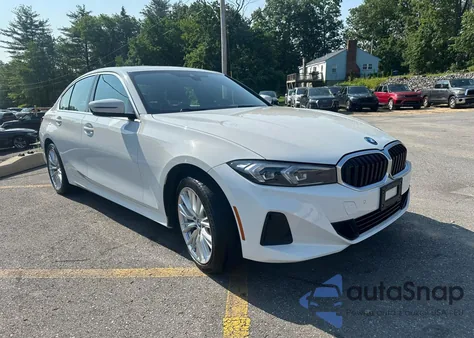 2024 BMW 330Xe из США, поврежденный, VIN 3MW39FS01R8D95258